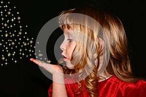 Blowing sparkles