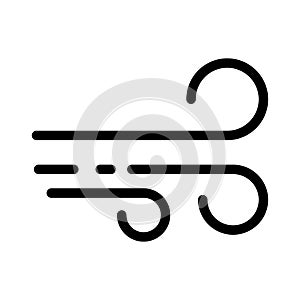 Blowing thin line vector icon