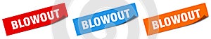 blowout banner. blowout speech bubble label set.