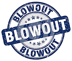 blowout blue stamp