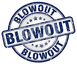 blowout blue stamp