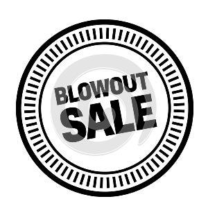 Blowout sale stamp on white