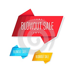 Blowout Sale Tags Set