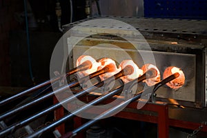 Blowpipes in furnace