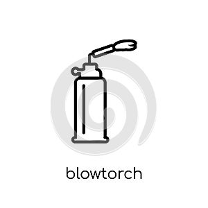 blowtorch icon. Trendy modern flat linear vector blowtorch icon