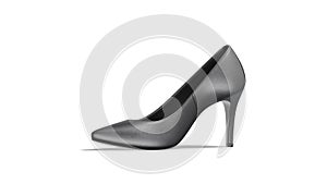 Blsnk black high heels shoes mock up, looped rotation