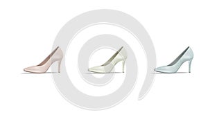 Blsnk colored high heels shoes mockup, looped rotation