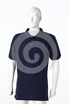 Blu polo shirt photo