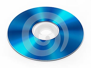 Blu-ray disc isolated on white background. 3D illustration photo