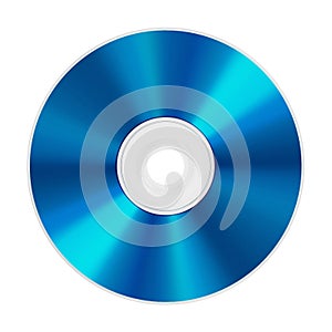 Blu-ray disc isolated on white background. 3D illustration photo