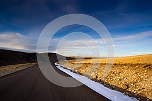 Blu sky Transalpina road