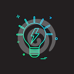 blub power electric icon vector design