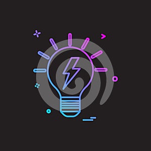 blub power electric icon vector design photo