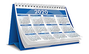 Blue 2020 Calendar
