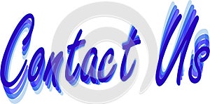Blue 3D Contact Us wording