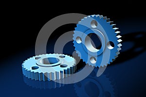 Blue 3d gears