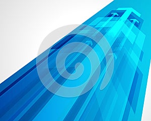 Blue abstract arrows flow digital data up direction stream poster background template vector