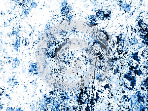 Blue Abstract Artistic. Azure Watercolor Poster. Navy Grunge Summer. Cobalt Texture Water. Paint Artwork. Design Flow. Art