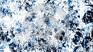 Blue Abstract Background. Cobalt Watercolor Background. Azure Grunge Template. Navy Texture Summer.