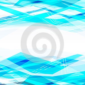 Blue abstract background with moving lines