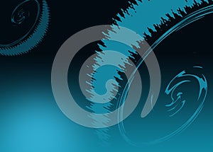 Blue abstract background, round circles