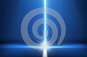 A blue abstract background with a shaft of light going through it