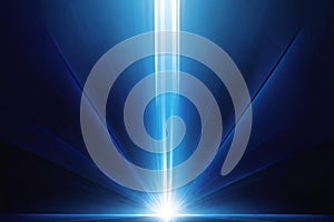 A blue abstract background with a shaft of light going through it