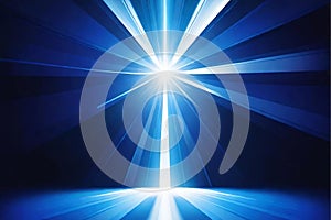 A blue abstract background with a shaft of light going through it