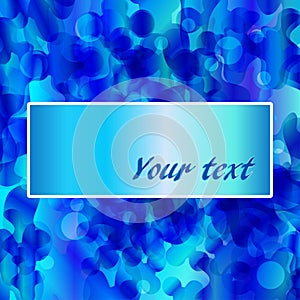 Blue abstract background template.
