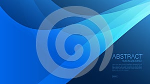 Blue abstract background, wave, Geometric vector, graphic, Minimal Texture, cover design, flyer template, banner, web page, book c