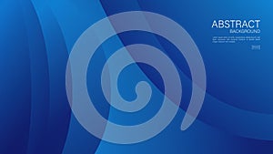 Blue abstract background, wave pattern background, web background, wallpaper, minimal texture design, cover design vector