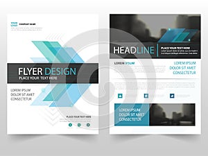 Blue abstract business Brochure Leaflet Flyer annual report template design, book cover layout design