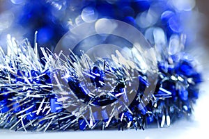 Blue abstract Christmas decoration background