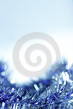 Blue abstract Christmas decoration background