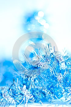 Blue abstract Christmas decoration background