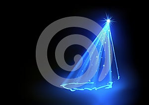 Blue Abstract Christmas Tree