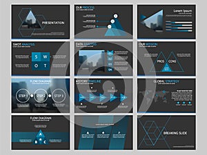 Blue abstract circle annual report Brochure design template vector. Business Flyers infographic magazine poster.Abstract layout