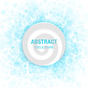 Blue Abstract Circle Frame Design Element