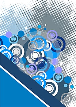 Blue Abstract Circles Background