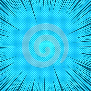 Blue abstract comic background