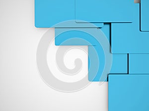 Blue abstract cubes concept