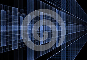 Binary Code, Internet Concept, Data Flow, Matrix