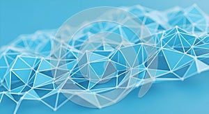 Blue abstract geometric network pattern background