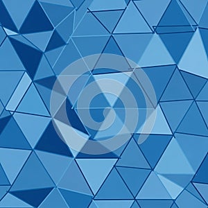 Blue abstract geometric pattern featuring interlocking triangles
