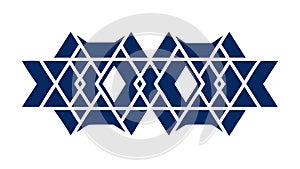 Blue Abstract Geometric Star Pattern, vector design Generative AI