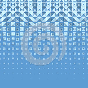 Blue abstract halftone background with square