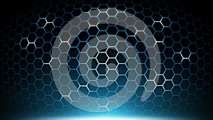 blue abstract hexagon technology background,futuristic hexagon pattern tech,electronic innovative background,future background