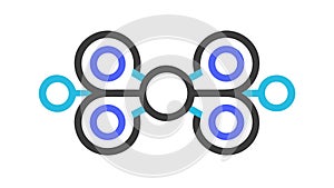 Blue Abstract Infinity Loop Logo Design Icon, vector design Generative AI