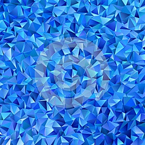 Blue abstract irregular triangle background - vector illustration