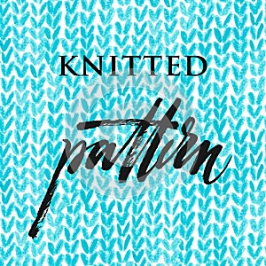 Blue abstract knitted pattern